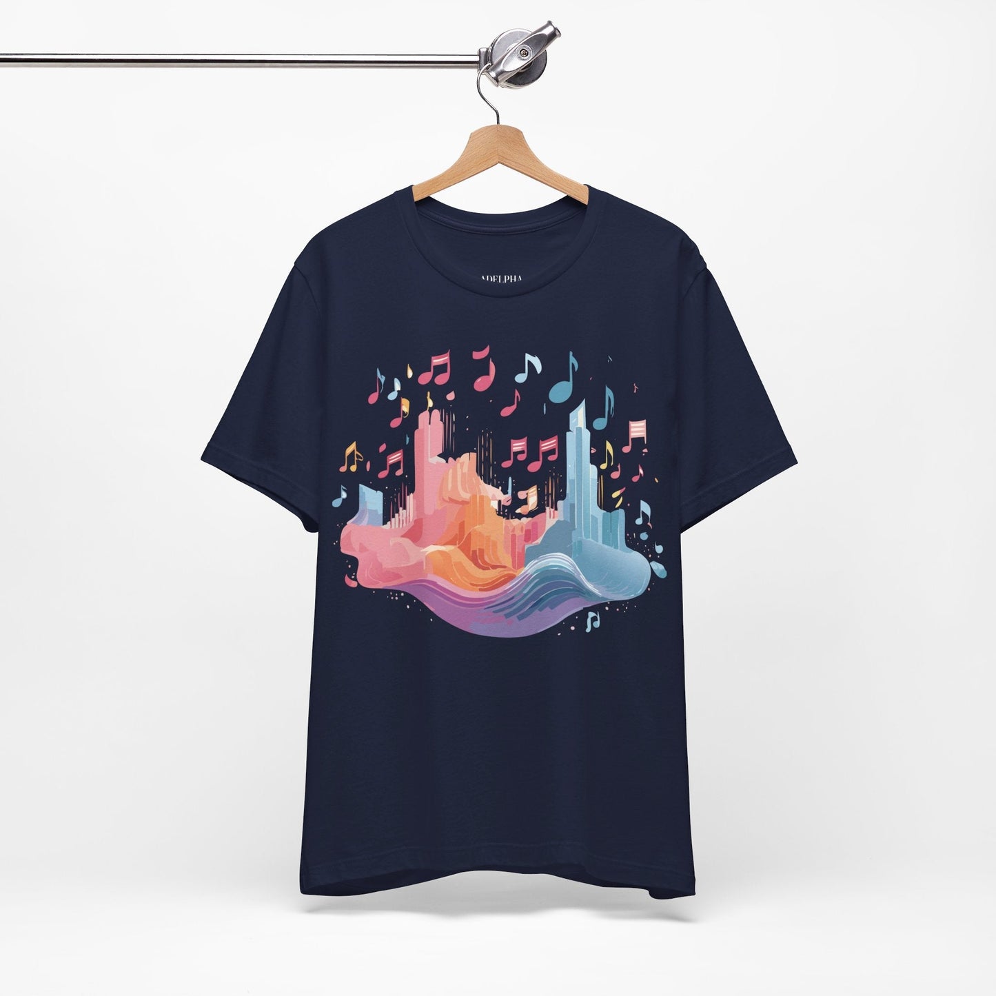 Music Graphic Unisex 100 Cotton Vintage Art with Musical Elements Tee 23