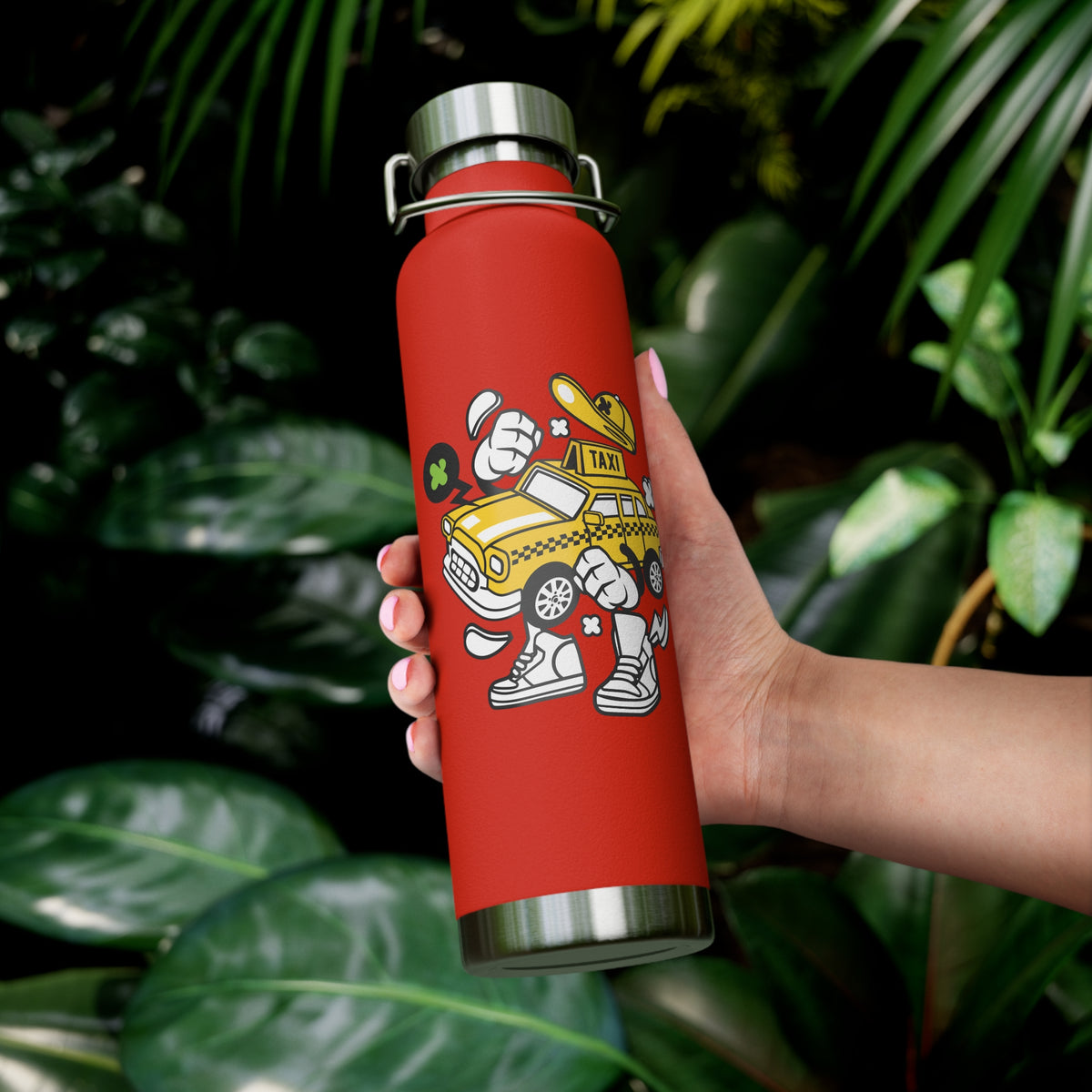 22oz Copper Insulated Water Bottle with Cartoon Design - CV37