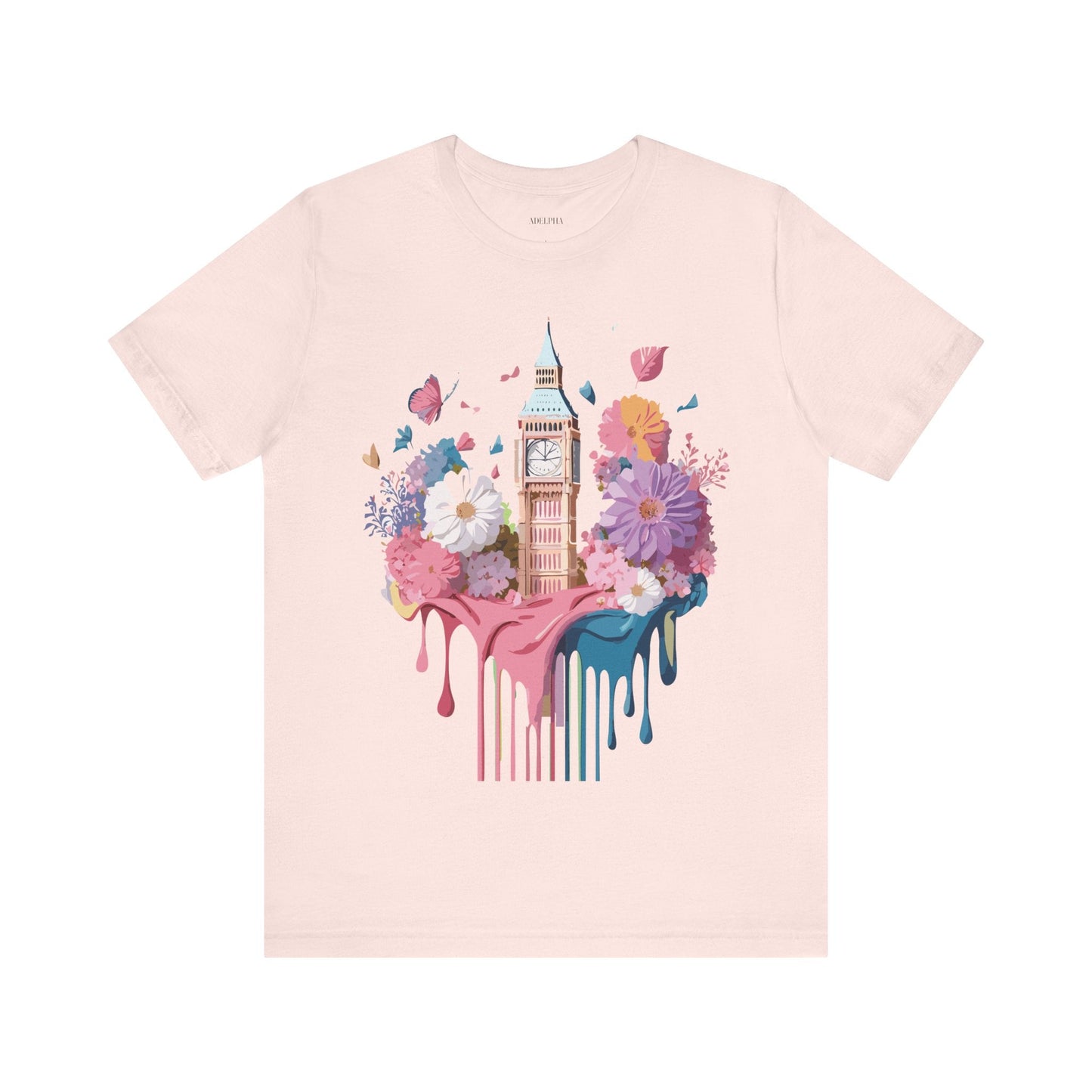 Adelpha London Tourist Unisex Graphic Tee Vintage Inspired Art Design Short Sleeve Shirt