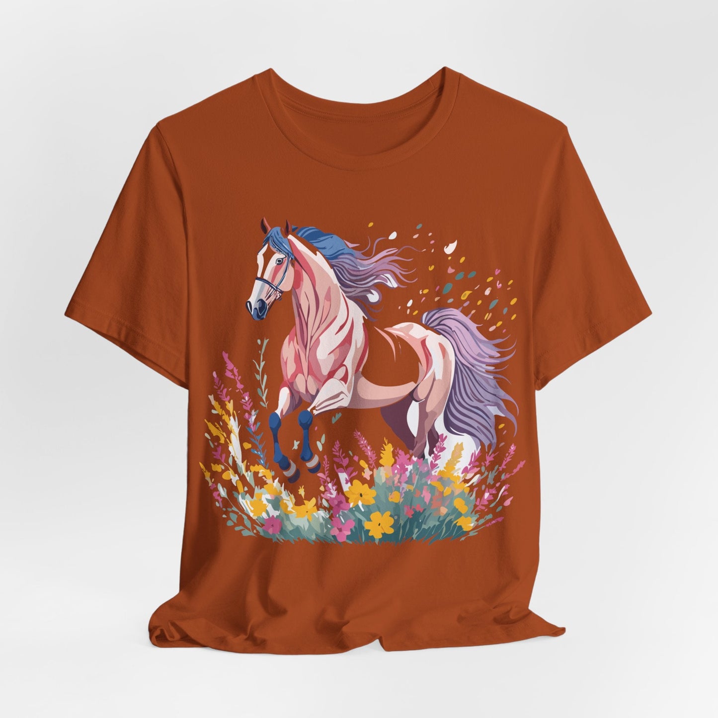 Horse Graphic Tee Unisex Short Sleeve Jersey Shirt Adelpha Vintage Inspired Art Collection
