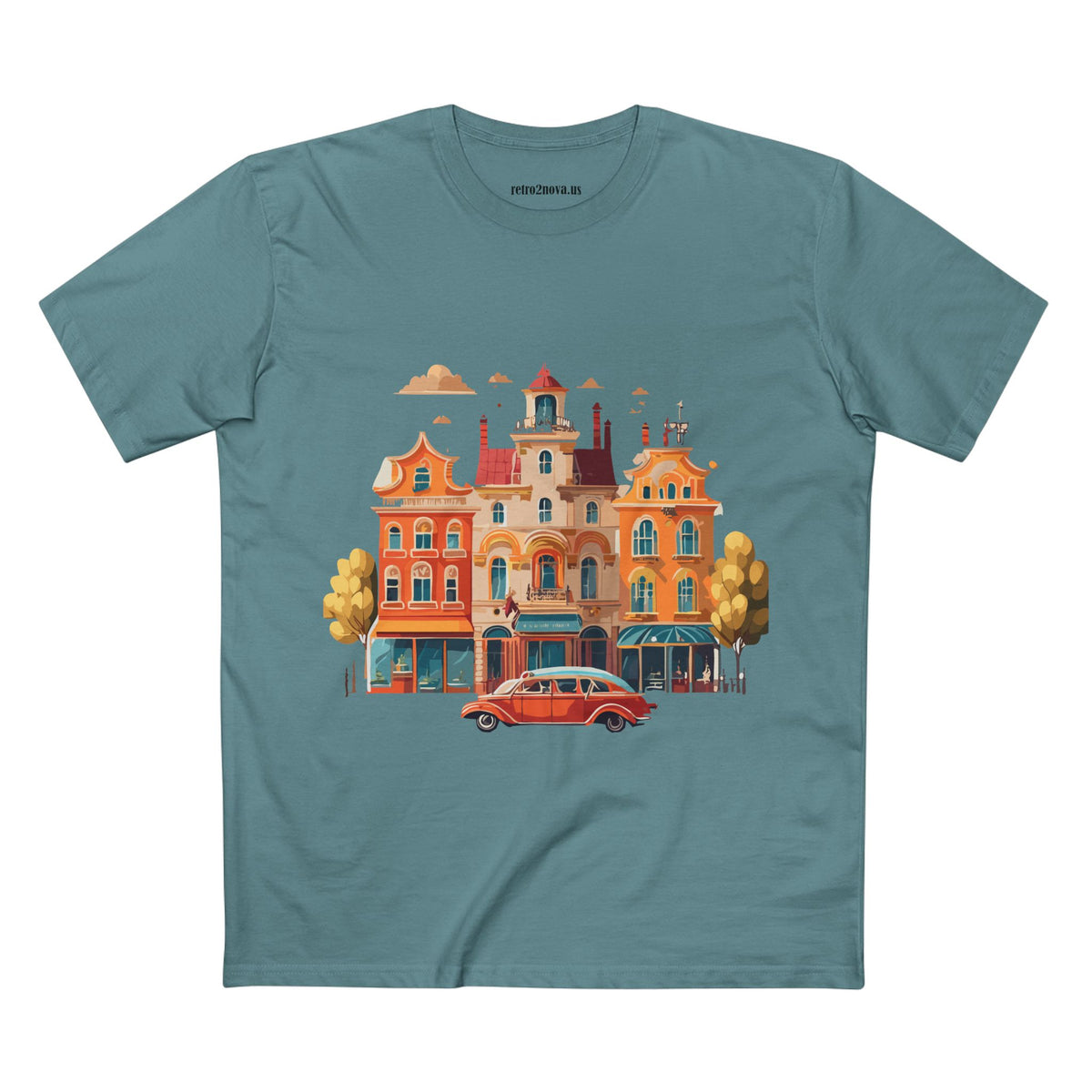 Retro Car Vintage Graphic Tee Staple Unisex 100 Cotton Tee Shirt - RC-22