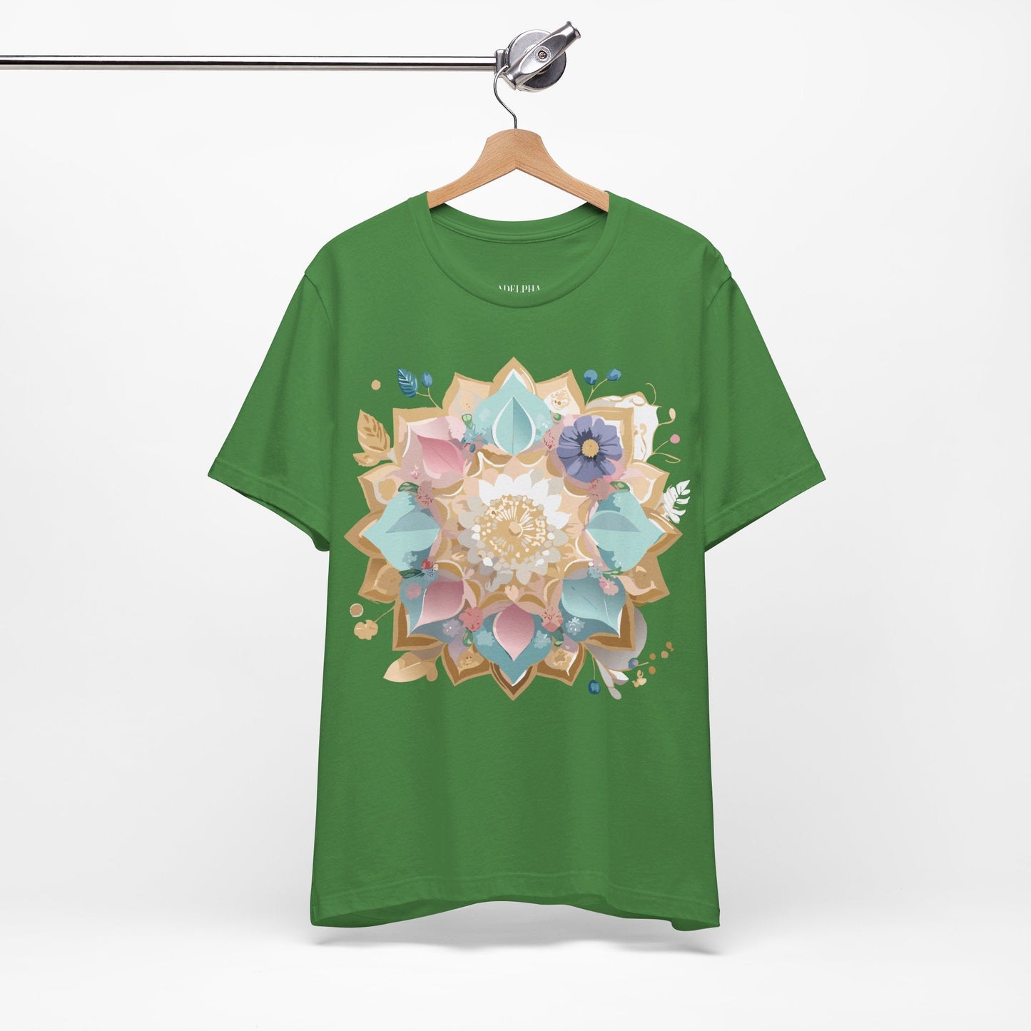 Mandala Graphic Unisex 100 Cotton Vintage Floral Artwork Tee 16