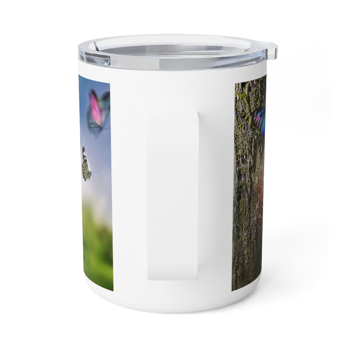 7 Art Design Insulated Coffee Mug Clear Lid 10oz Insulated Coffee Mug 10oz