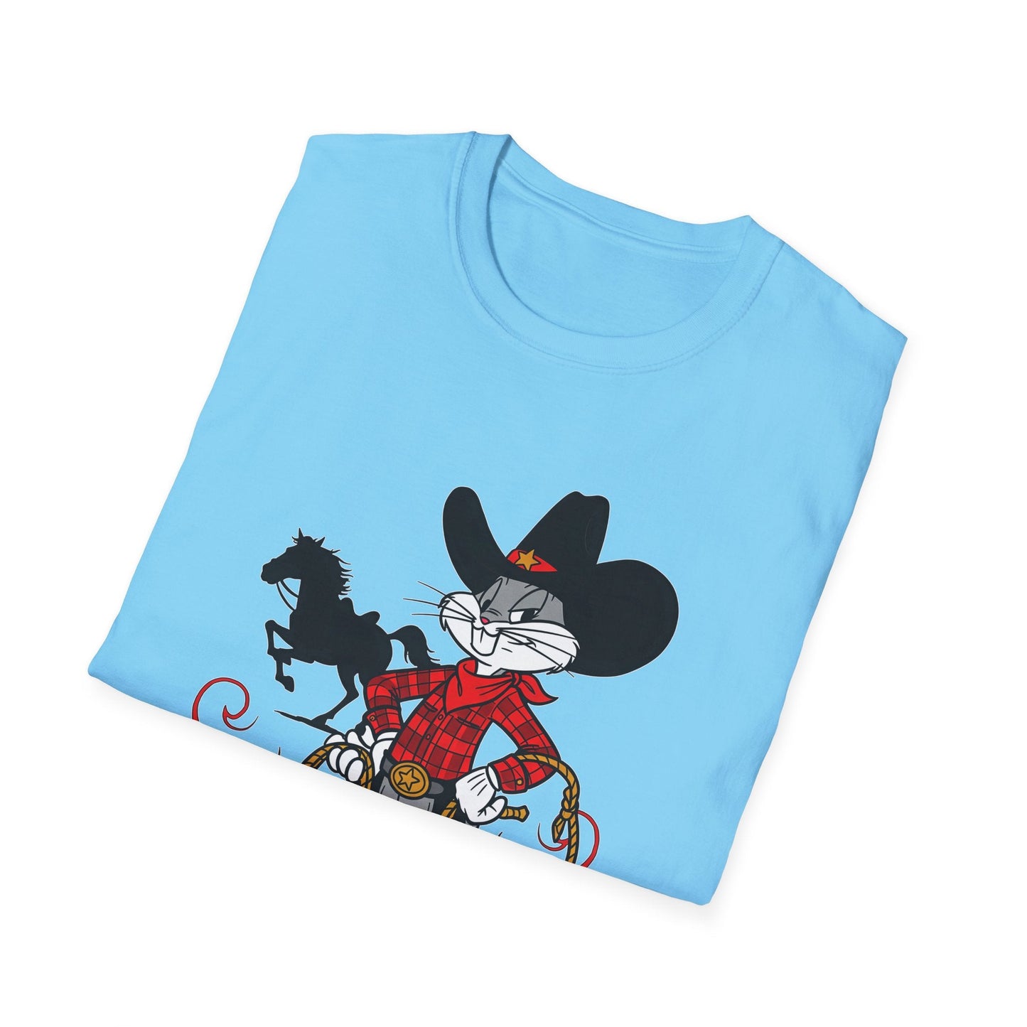 Bugs Bunny T Shirt Unisex Cartoon Tee Softstyle 64000 100 Percent Ring Spun Cotton