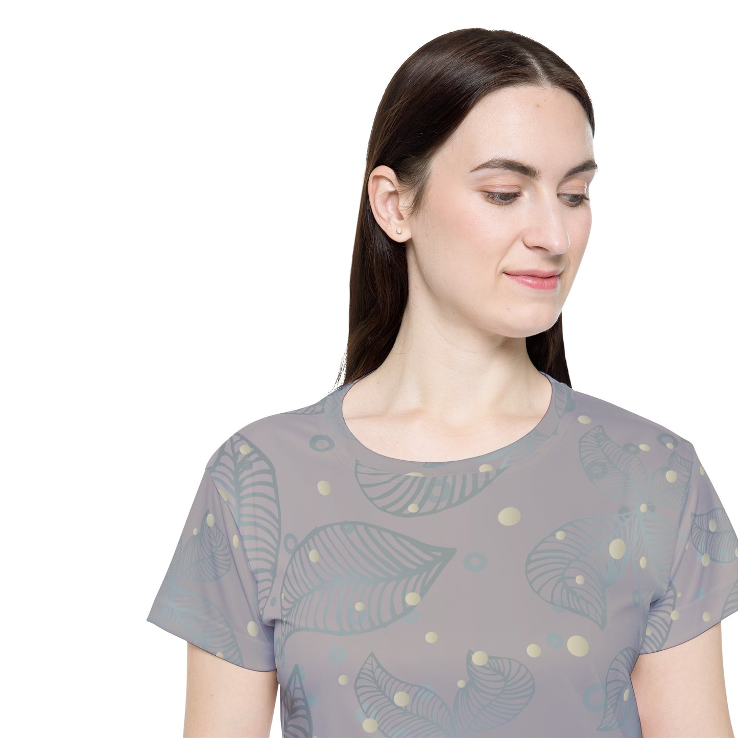 Poly Jersey Tee Shirt with floral prints