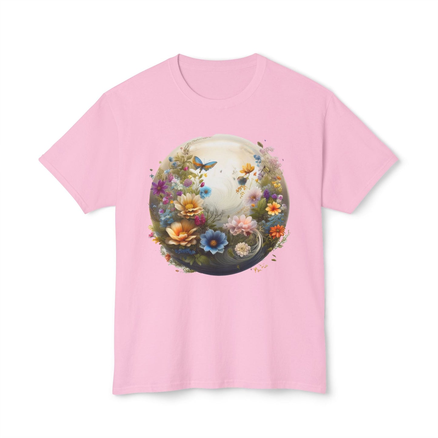 Unisex Floral T Shirt With Art Print HD Cotton Vintage Flowers Tee Shirt Soft Breathable Comfort