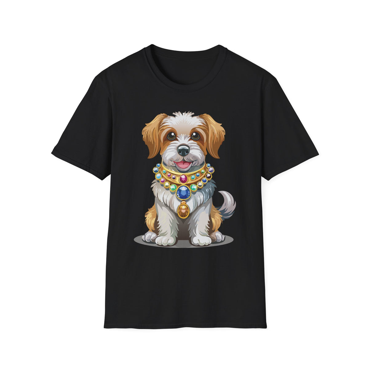 Cute Jeweled Puppy T-Shirt | Dog Portrait Tee
