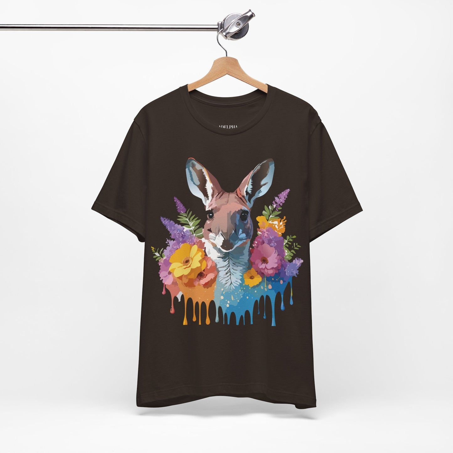 Kangaroo Graphic Tee Unisex Jersey Short Sleeve Adelpha Vintage Inspired Artwork Casual Wear