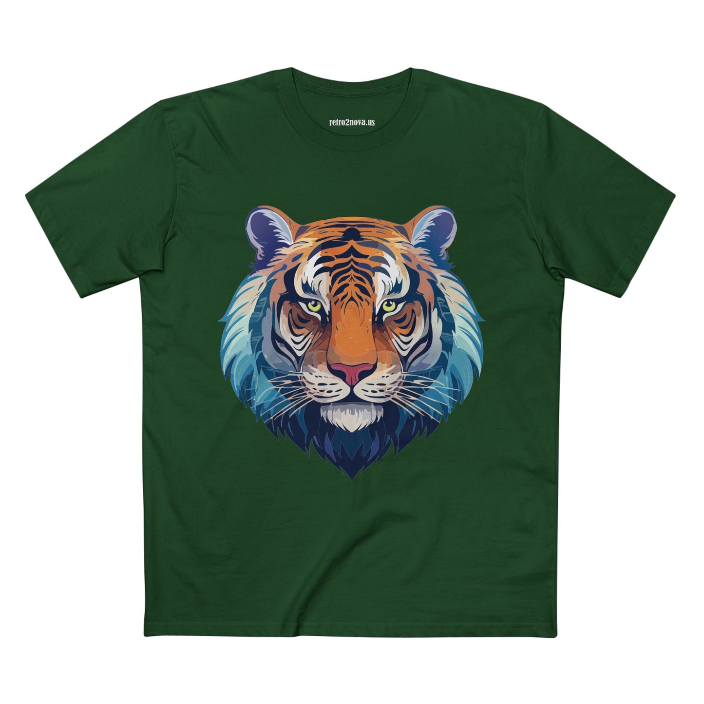 Tiger Shirt Unisex Premium Cotton Staple Tee With Original Art Design From Retro2Nova Exclusive Art Collection