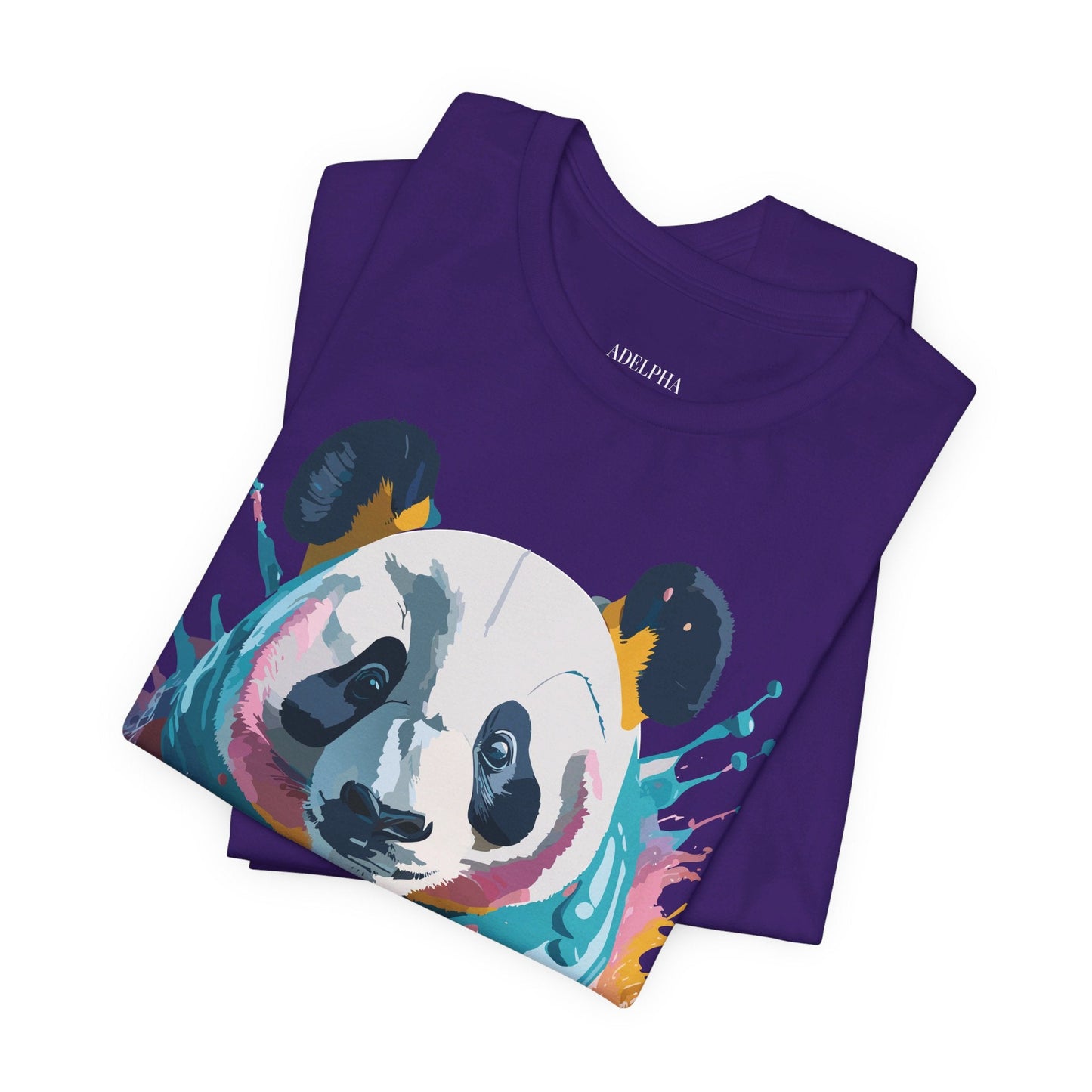 Panda Graphic Tee Unisex Short Sleeve Art Design By Adelpha Vintage Inspired Shirt