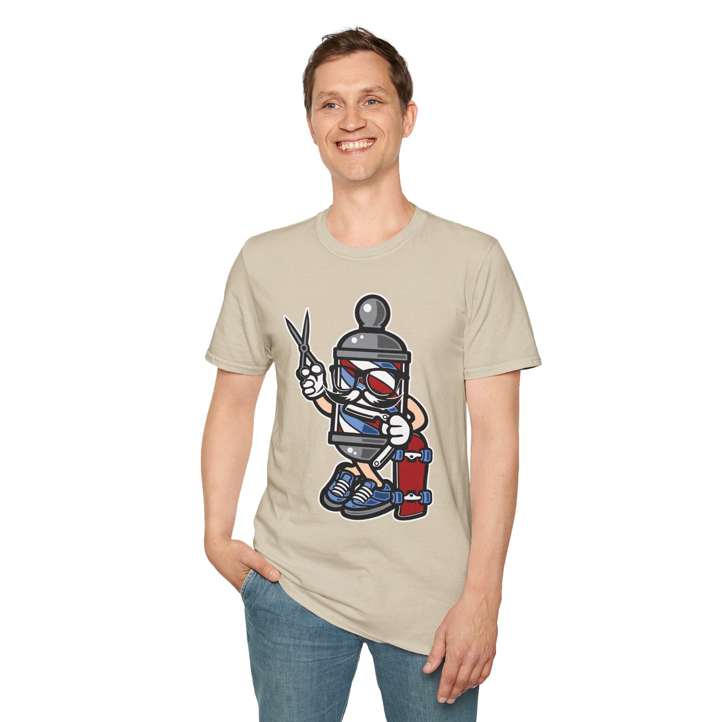 Cartoon Animation T Shirt Unisex Funny Tee Cotton Gildan Softstyle 64000 Comfortable Wear
