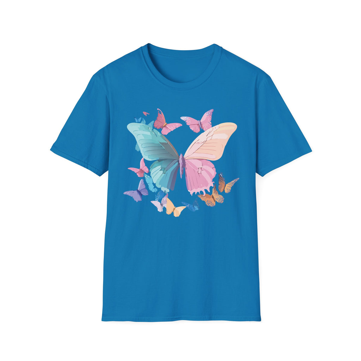 Colorful Butterfly Graphic Design Unisex 100 Cotton Gildan T-Shirt