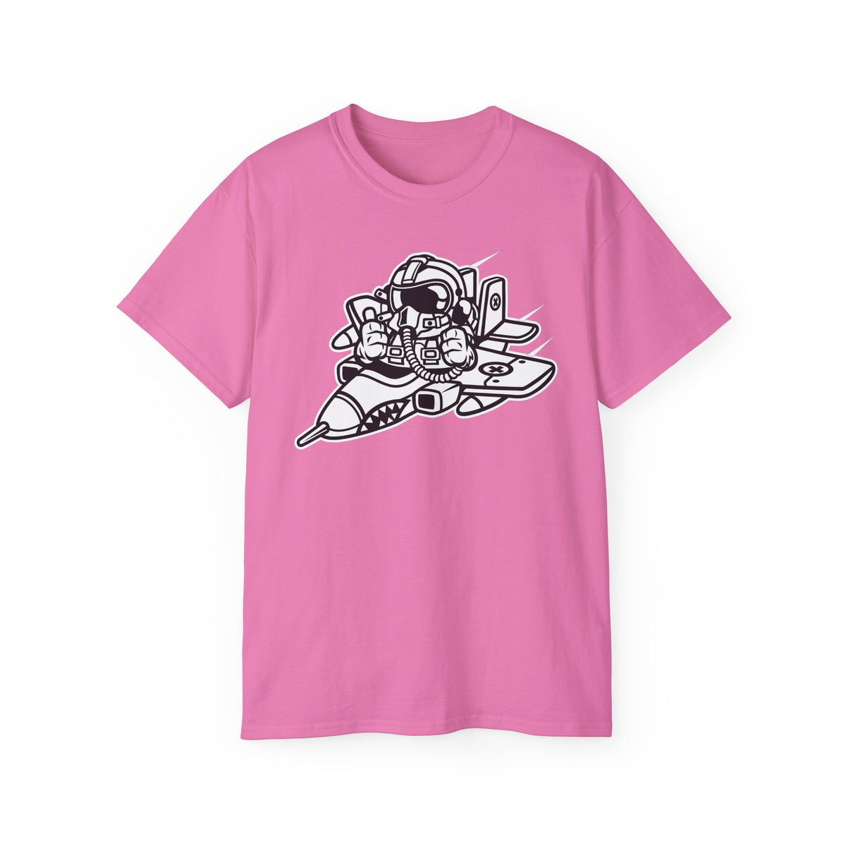 Astronaut Cartoon Graphic Tee Unisex 100 Cotton Gildan T-Shirt 8