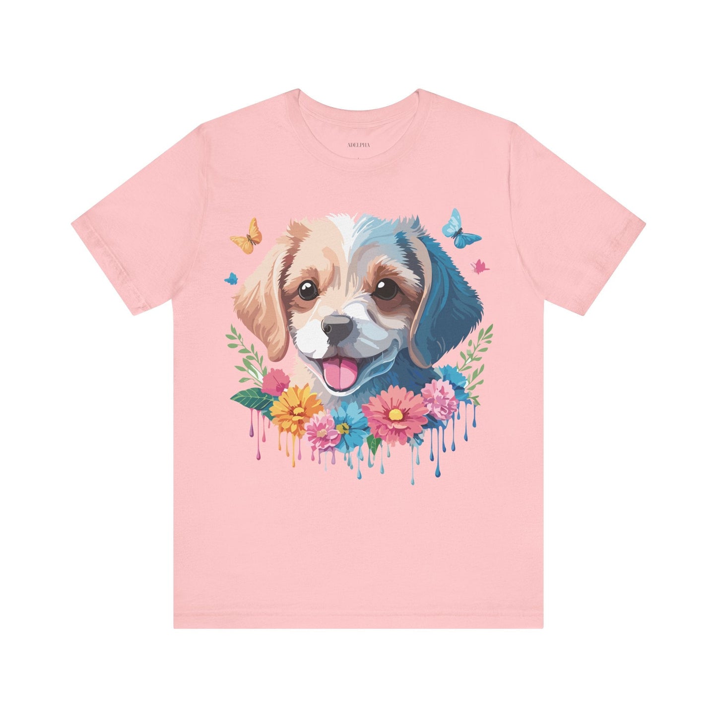 Adelpha Premium Vintage Inspired Dog Graphic Tee Unisex Jersey Short Sleeve Shirt