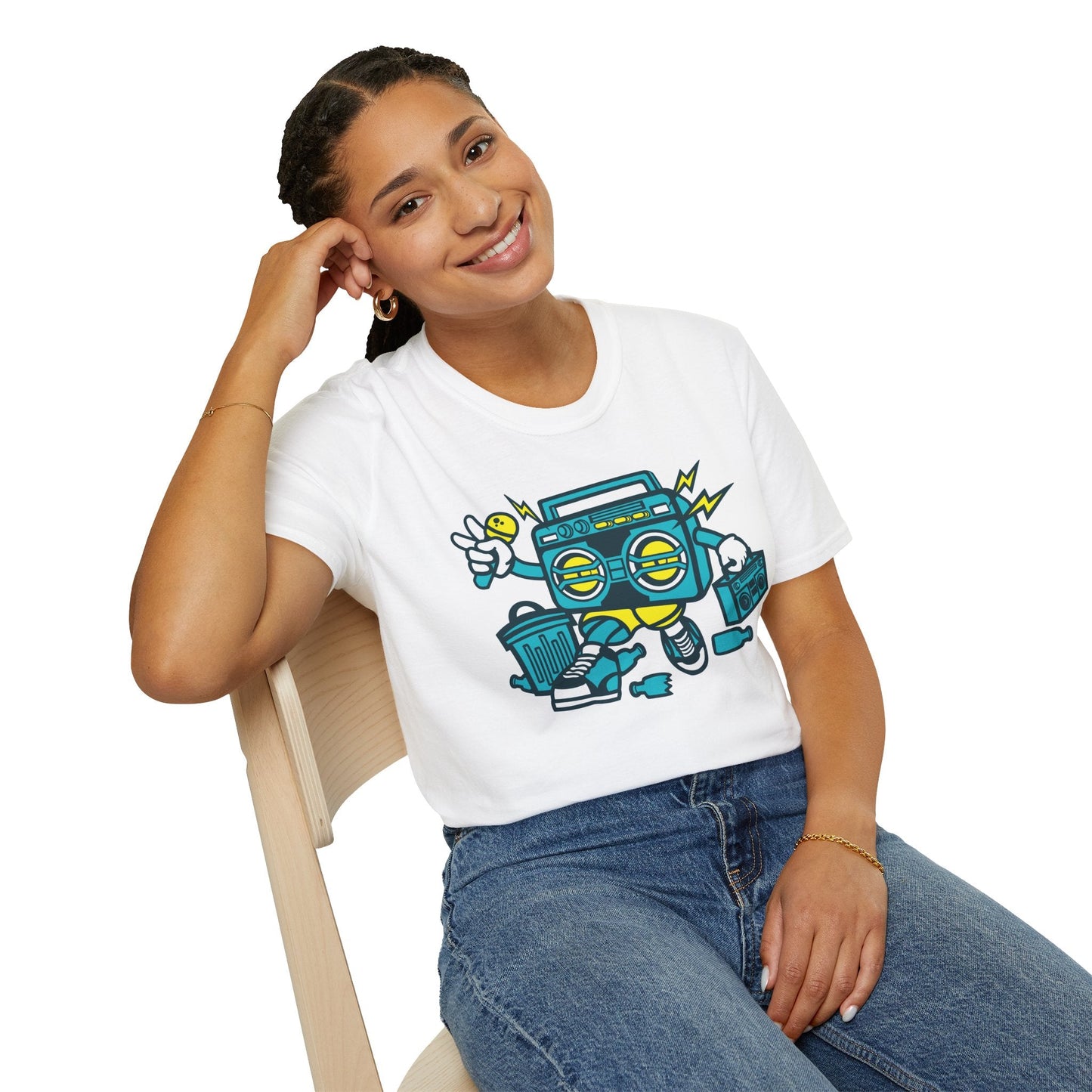 Cartoon T Shirt Animation Tee Funny Unisex Gildan Softstyle 64000 100 Percent Ring Spun Cotton
