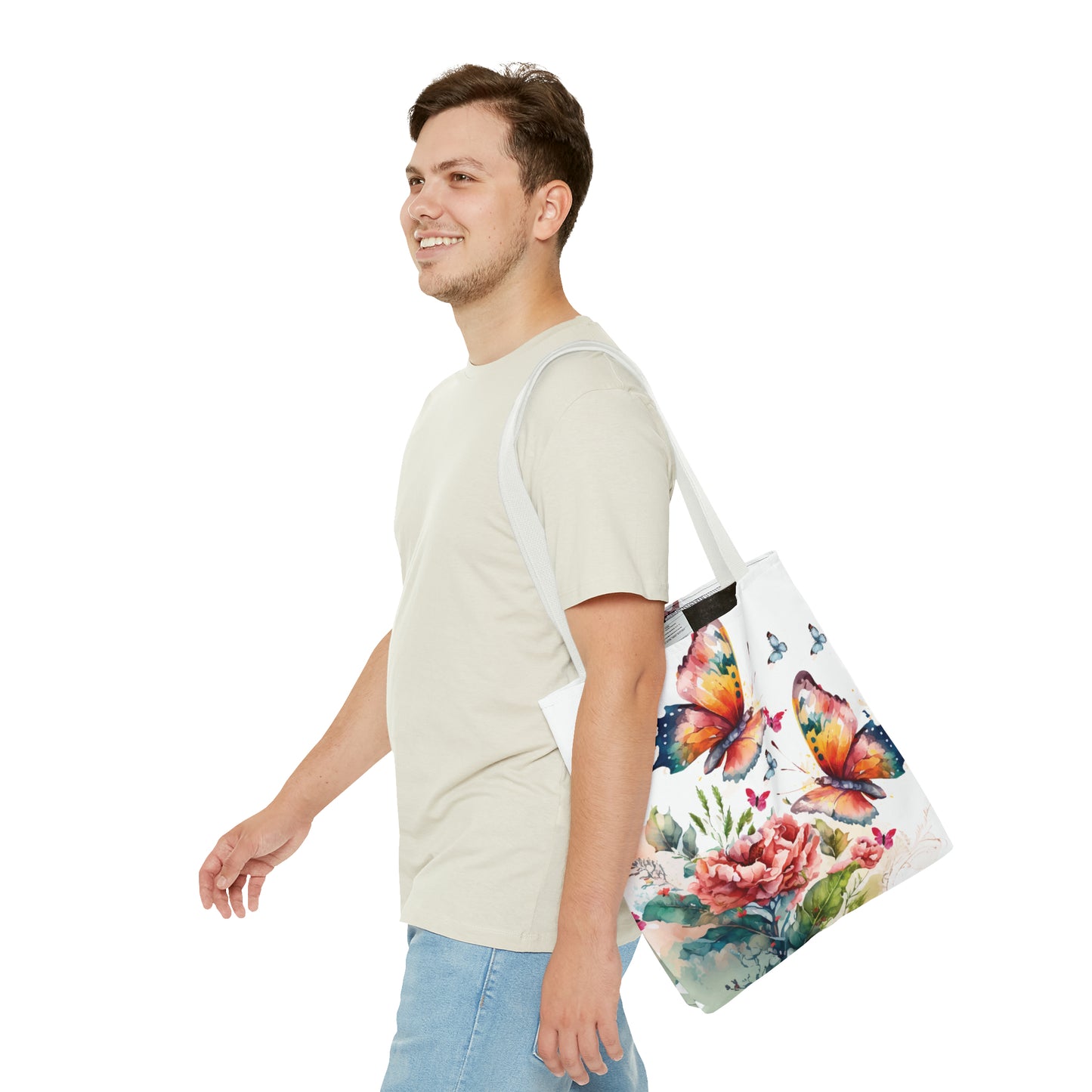 Canvas Bag with Butterfly Prints