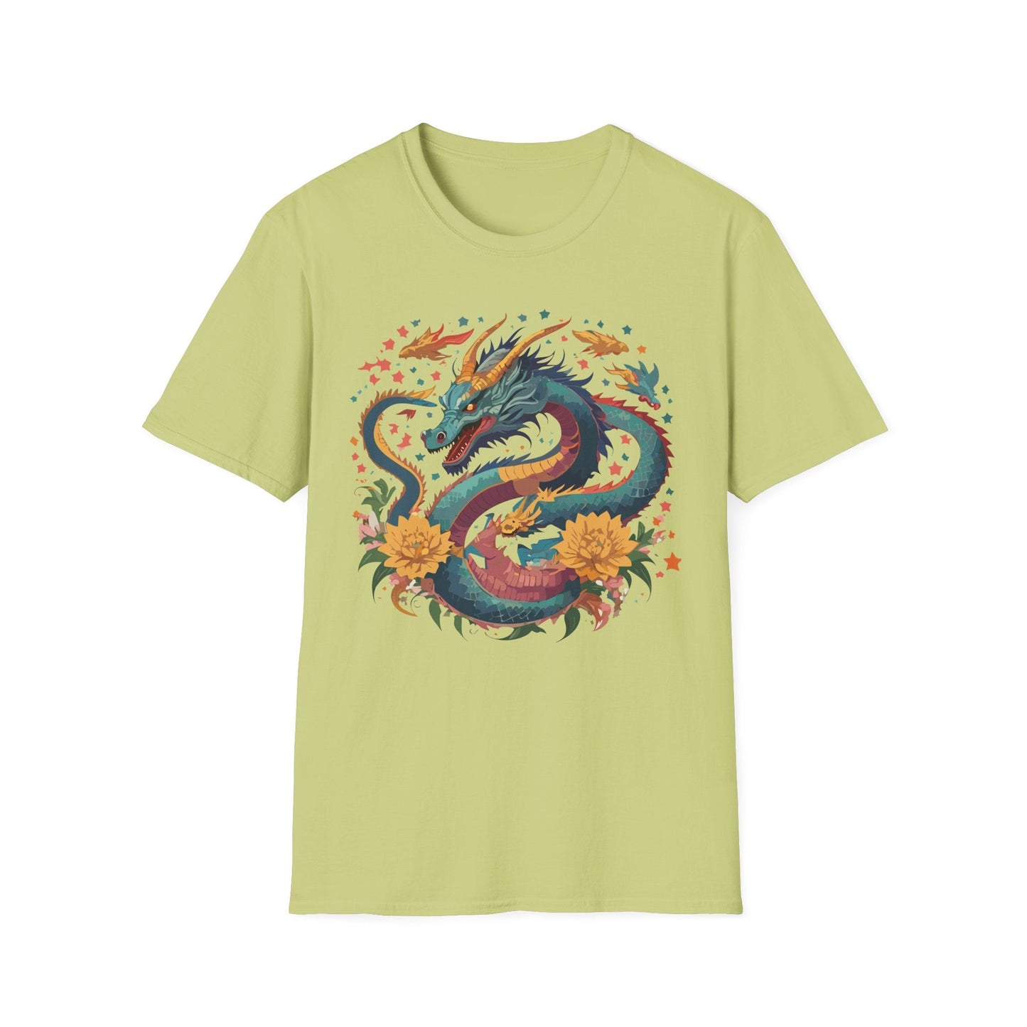 Dragon Graphic Unisex 100 Cotton Tee with Animal Artwork Design 7