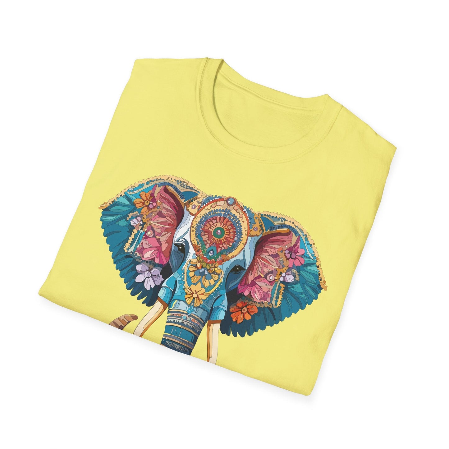 Unisex Elephant Graphic T Shirt Cartoon Elephant Tee Gildan Softstyle 64000 Premium Cotton