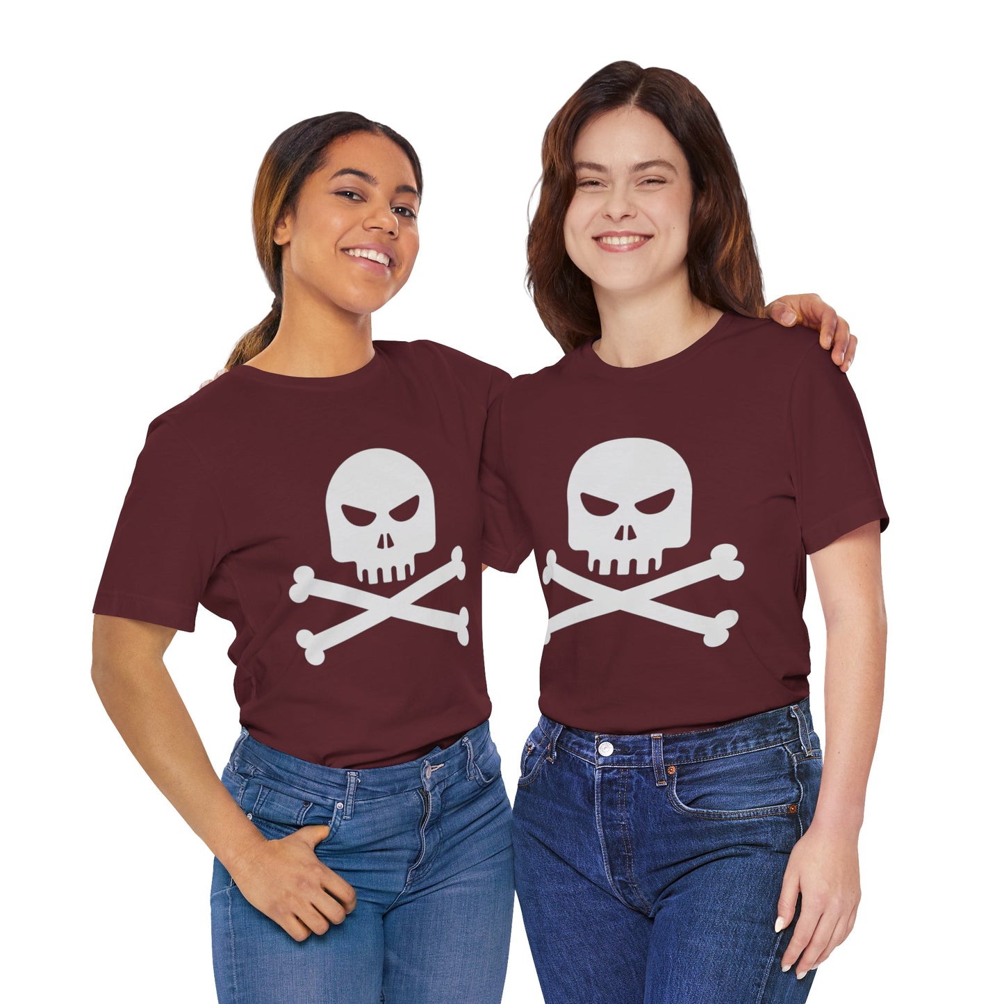 Unisex Cotton Tee Shirt with Skull