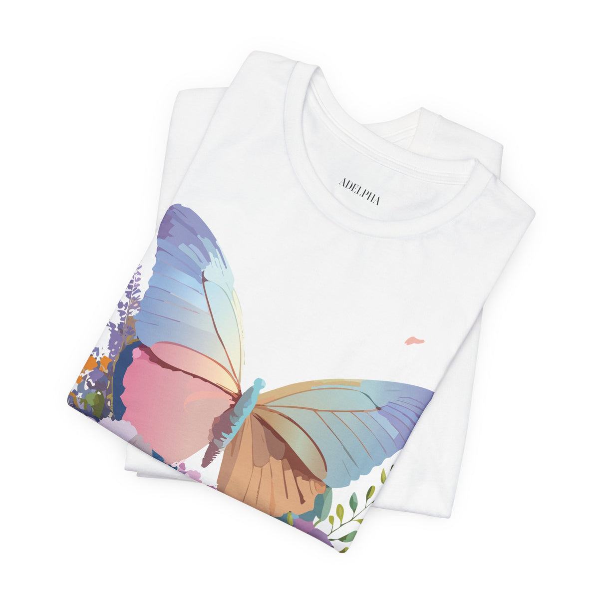 Butterfly Graphic Unisex Cotton Bella+Canvas Tee with Art Design n28
