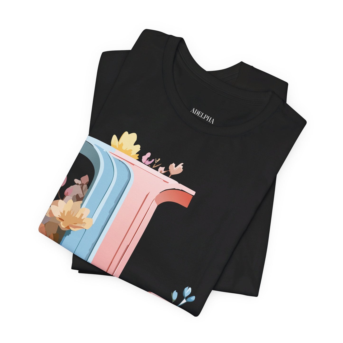 Letter L Shirt Graphic T Shirt Unisex Short Sleeve Vintage Inspired Artwork By Adelpha