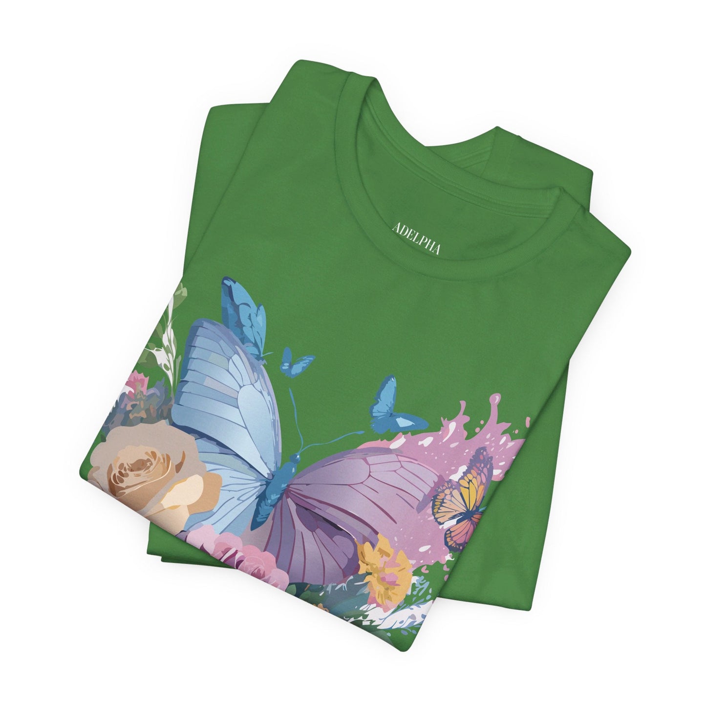 Butterfly Graphic Tee Unisex Vintage Art Design Adelpha Short Sleeve