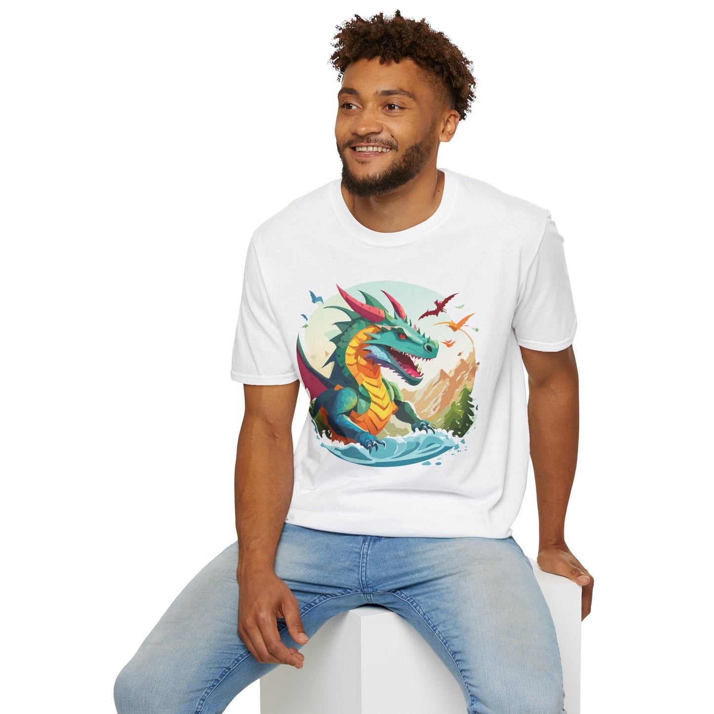Dragon T Shirt Unisex Animal Tee Softstyle 64000 Premium 100 Percent Ring Spun Cotton