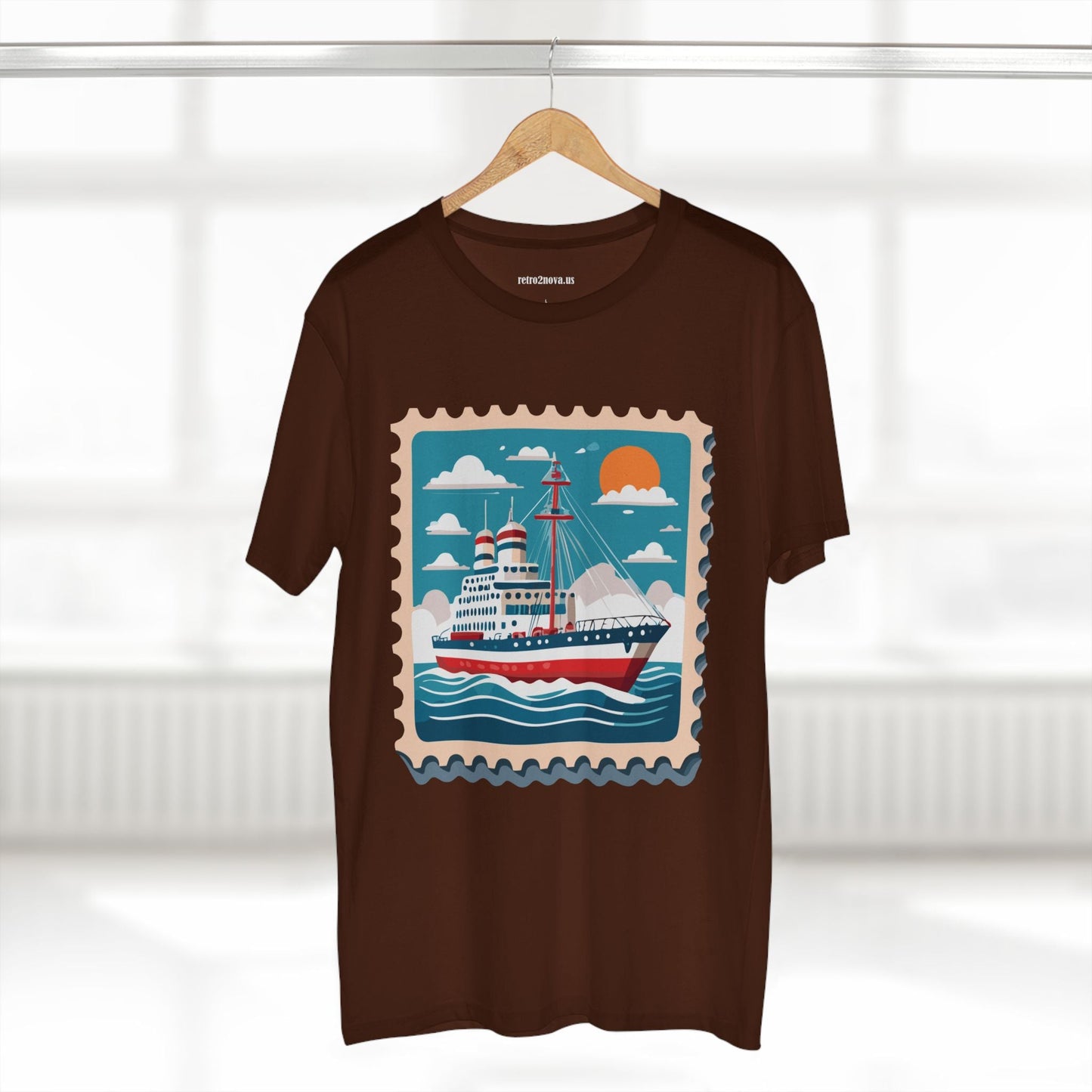 Stamp Shirt Postage Stamp Tee Unisex Premium Cotton Art Design From Retro2Nova Collection PS47