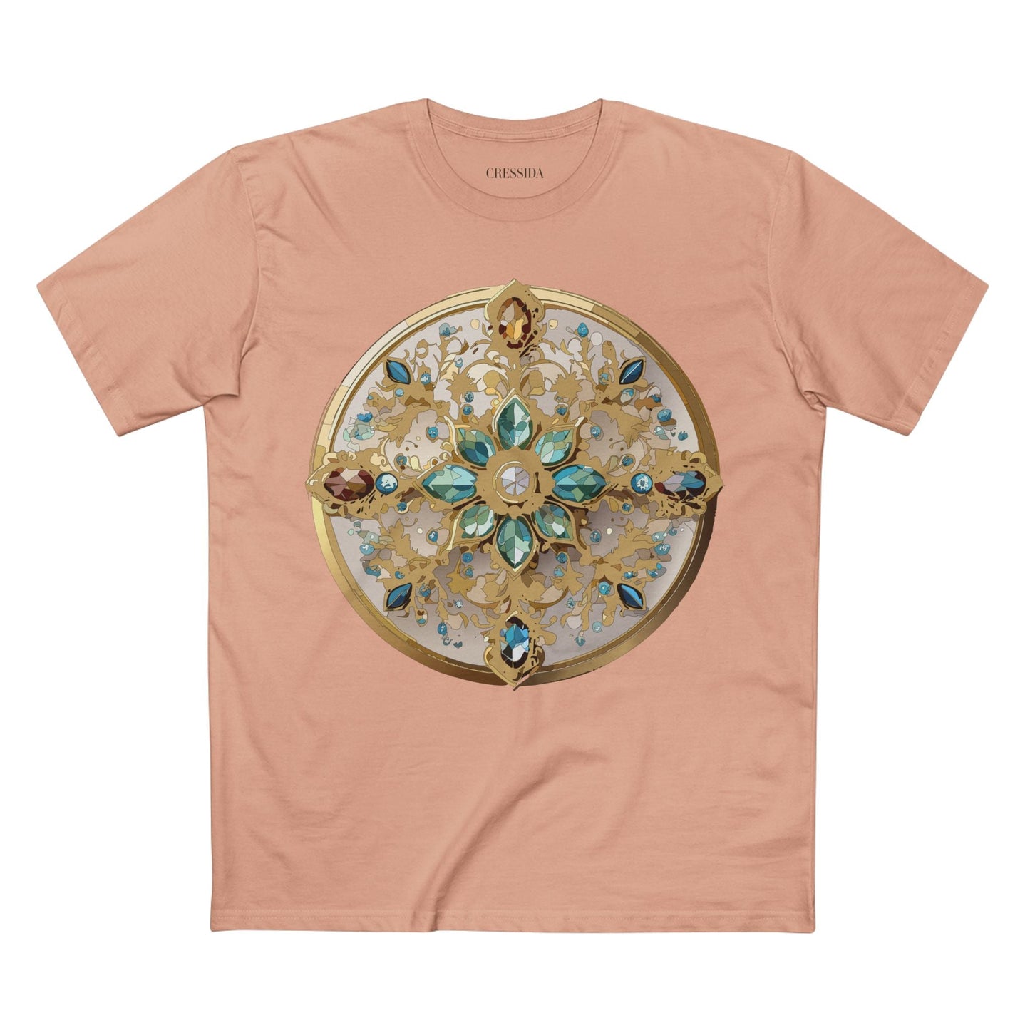 Medallion Graphic T-Shirt Unisex 100 Cotton With Gold Art Design Medal Tee 14