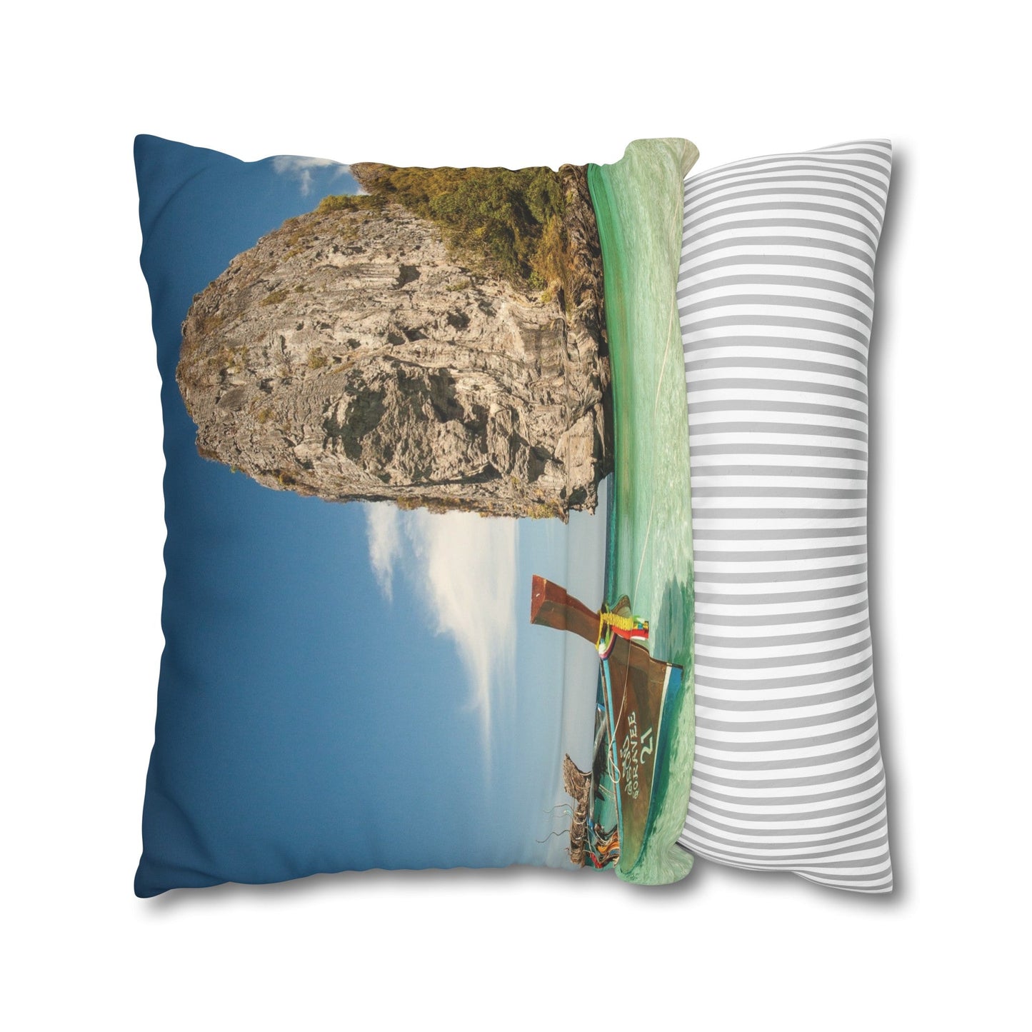 Beach Faux Suede Square Pillowcase