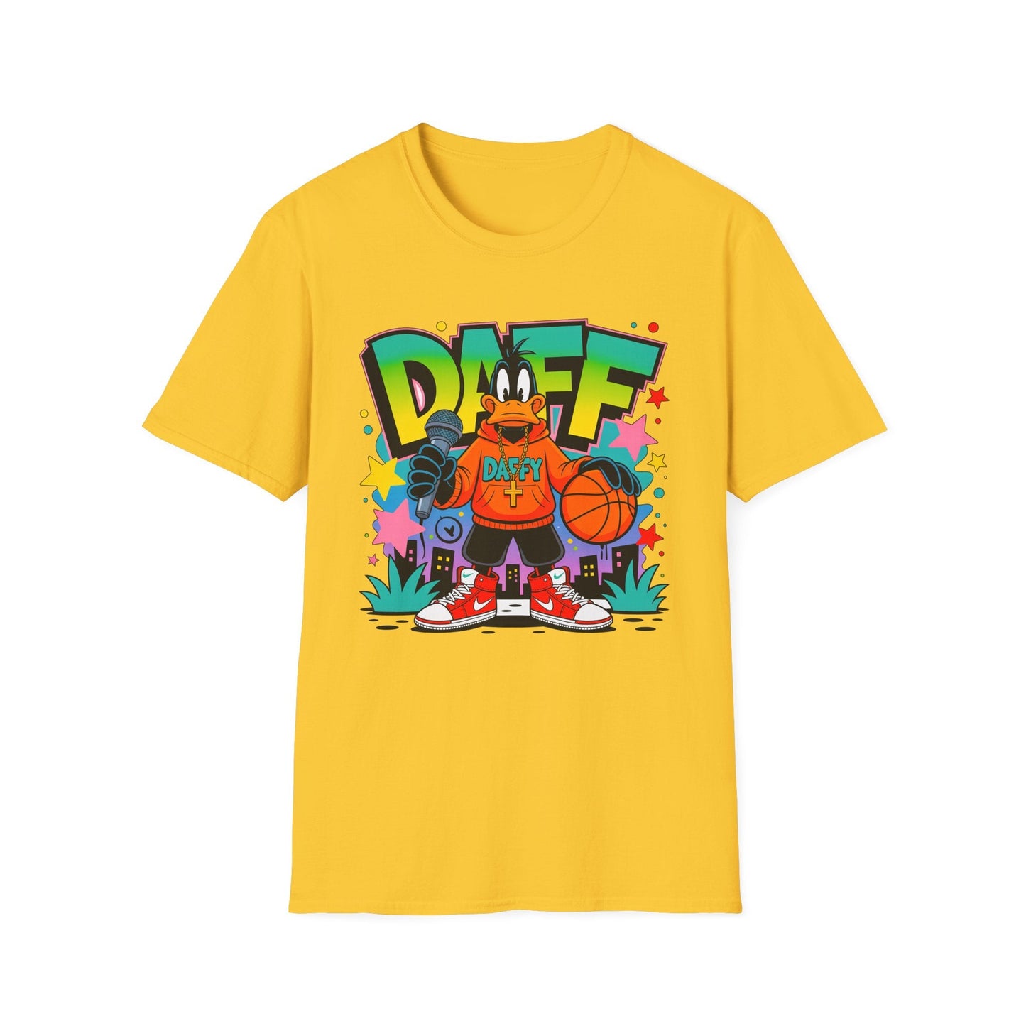 Unisex Cartoon T Shirt With Animation Design Funny Animals Tee Gildan Softstyle 64000
