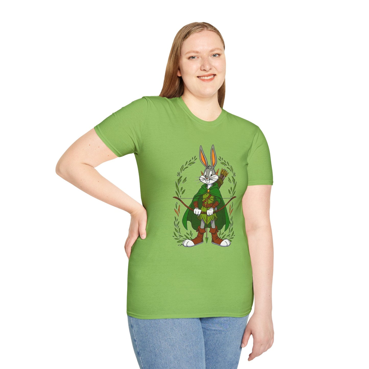 Cartoon Bunny Graphic Unisex Cotton Animal Animation Artwork Design Tee 46