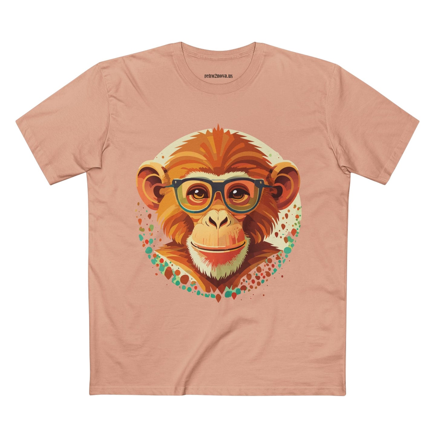 Monkey Shirt Animal Shirt Unisex Premium Cotton Tee With Original Art Design By Retro2Nova For Everyday Comfort