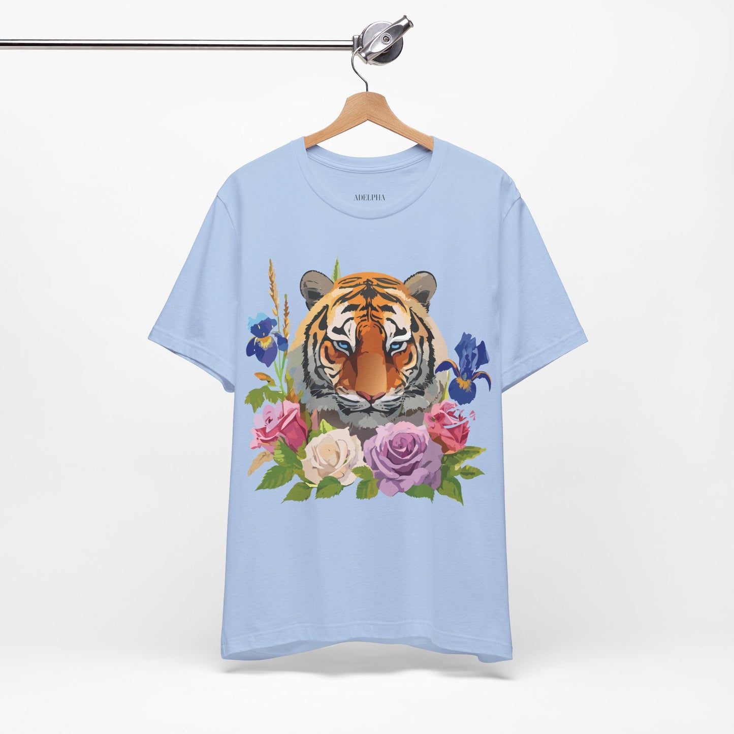 Tiger Graphic Tee Unisex Short Sleeve Tee With Vintage Inspired Artwork By Adelpha