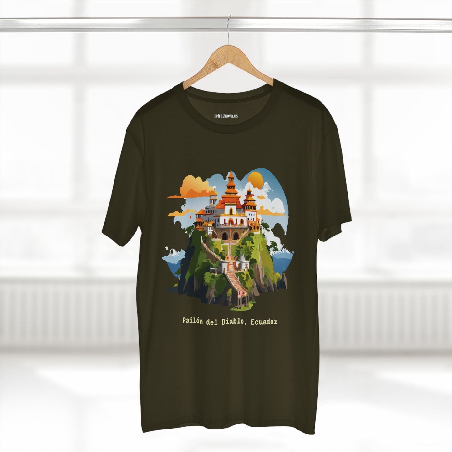 Travel Shirt Unisex Premium Cotton Tee With Original Art Design From Retro2Nova Ecuador Inspired