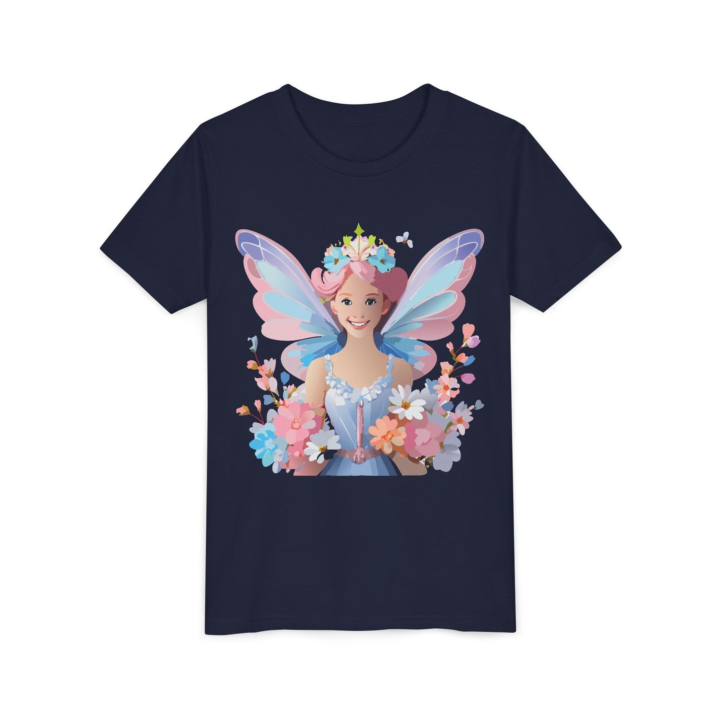 Enchanting Fairy Floral Youth Short Sleeve Tee - Perfect for Spring Celebrations (9-14)