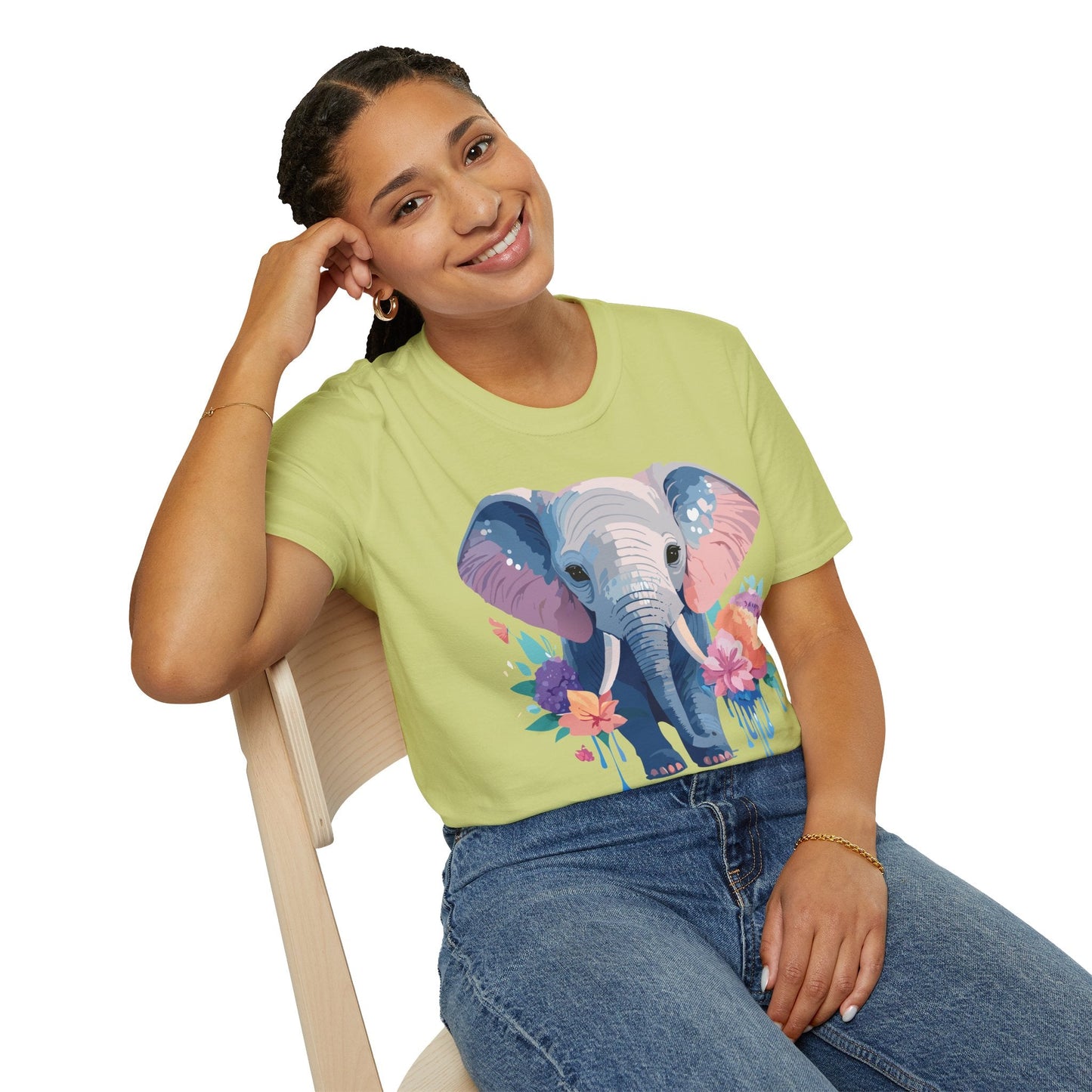 Elephant Graphic T Shirt Unisex Softstyle 64000 Cotton Animals T Shirt For Adults Premium
