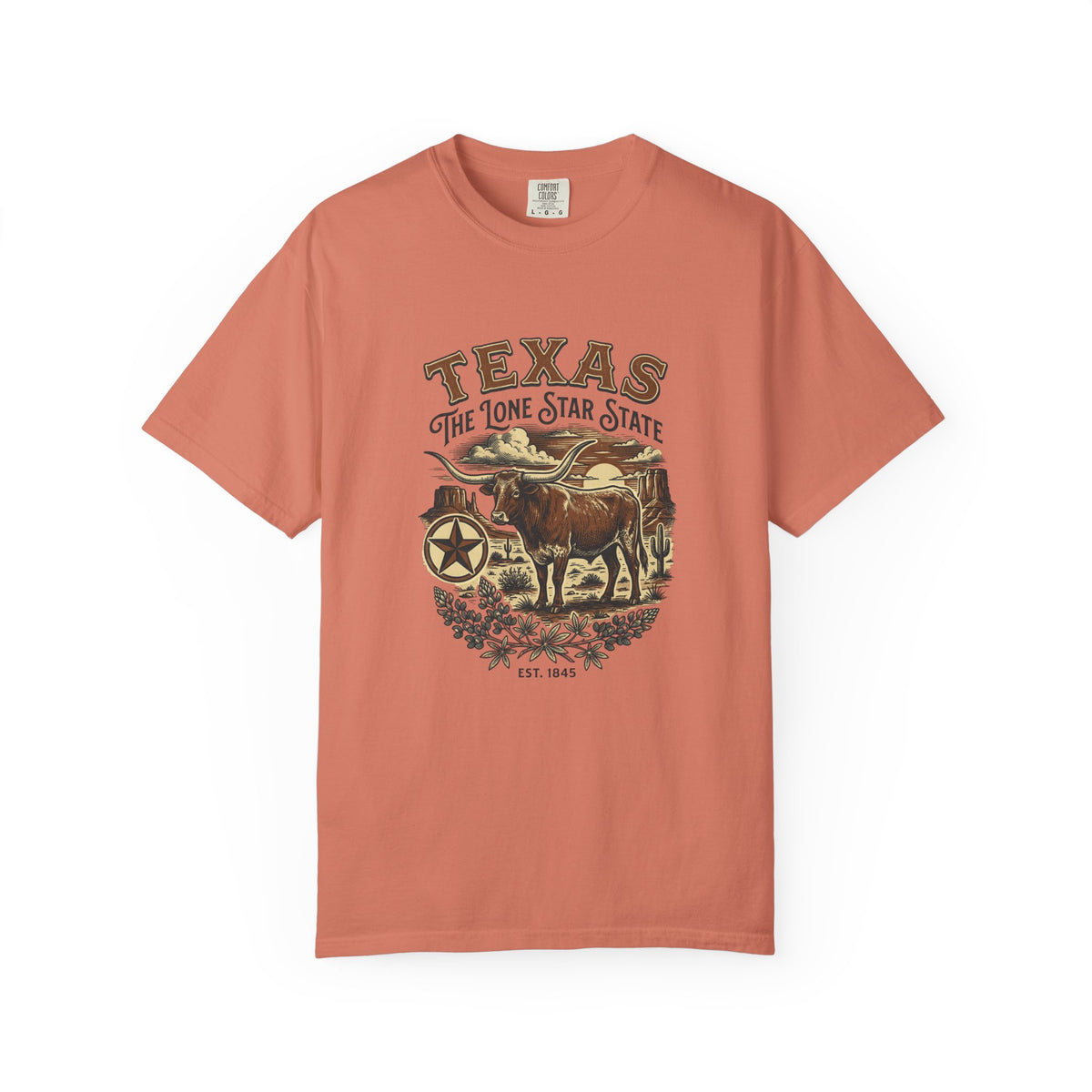 Texas State Vintage Travel Tourist Graphic Tee Unisex 100 Cotton Comfort Colors T-Shirt