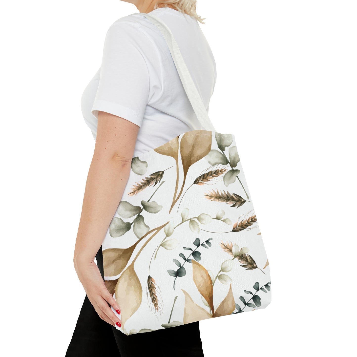 Canvastasche mit floralen Prints 