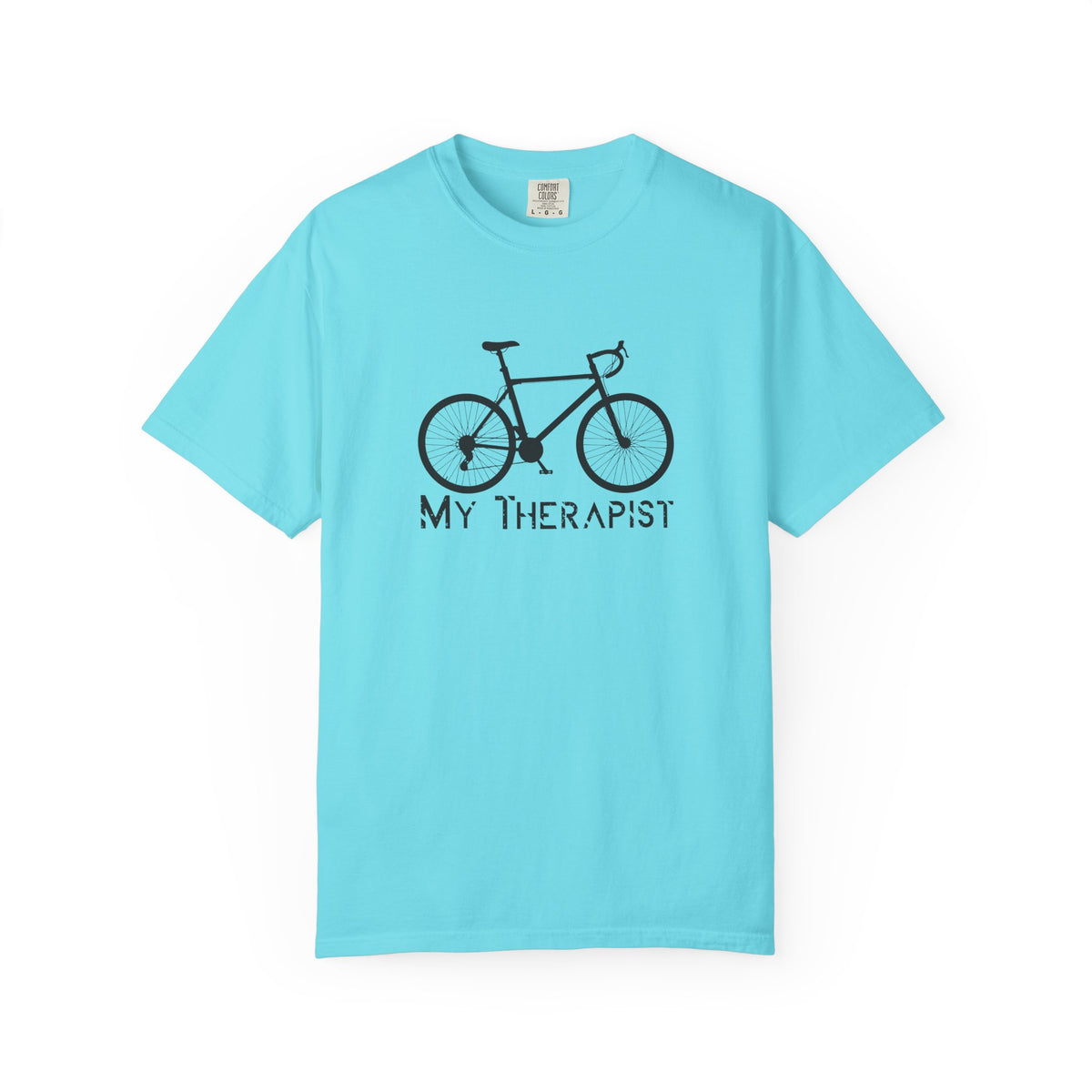 Bicycle My Therapist Bike Cycling Unisex Comfort Colors Garment-Dyed Heavyweight 100 Cotton Art Design T-Shirt w59
