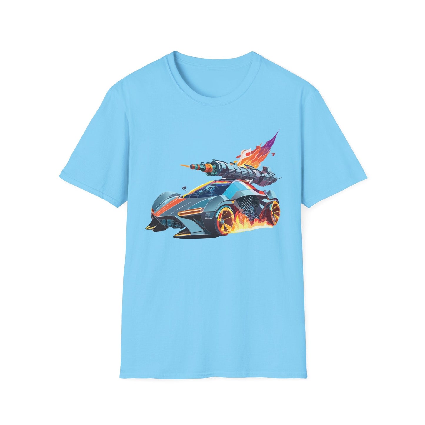 Car Graphic Unisex Cotto Softstyle Art Design with Hot Wheels Artwork Tee 5