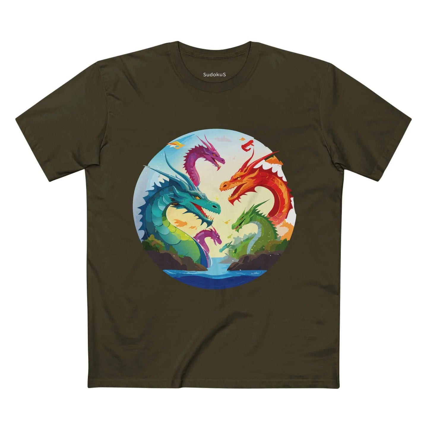 Dragon Graphic Unisex 100 Cotton Staple Tee 15