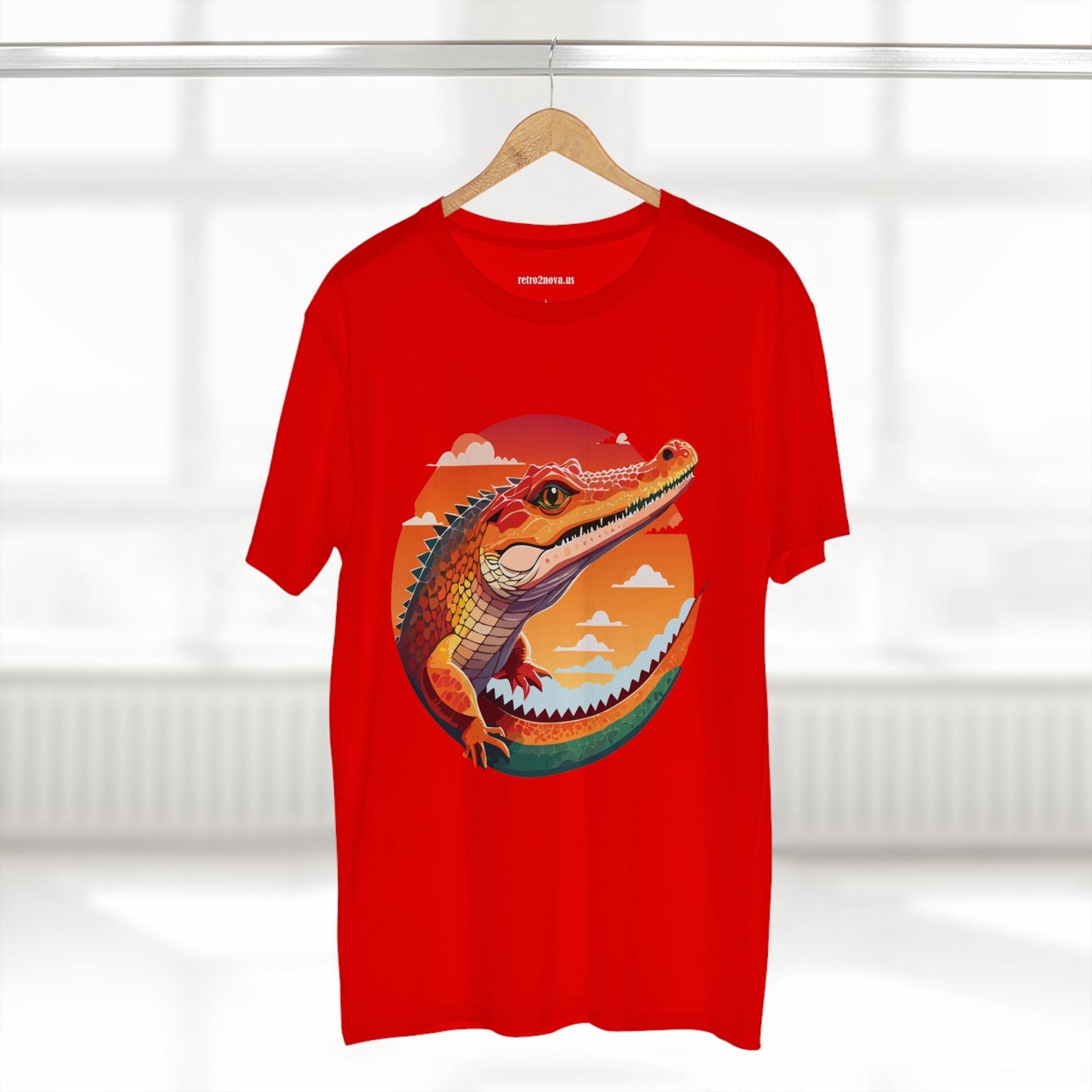 Unisex Crocodile Shirt With Original Art Design Premium Cotton Tee From Retro2Nova Art Collection Soft Breathable Graphic