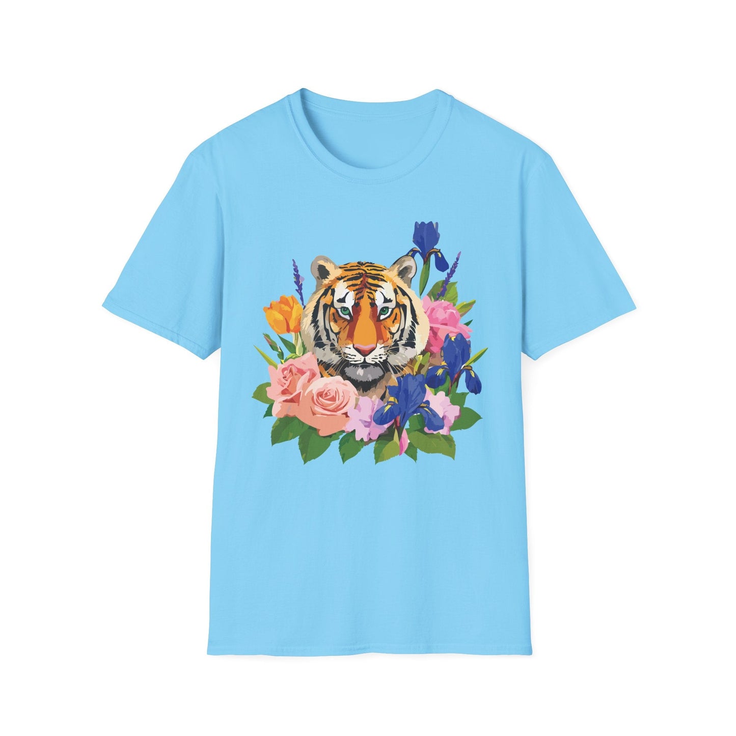 Tiger Shirt Unisex Animal Tee Gildan Softstyle 64000 100 Percent Cotton