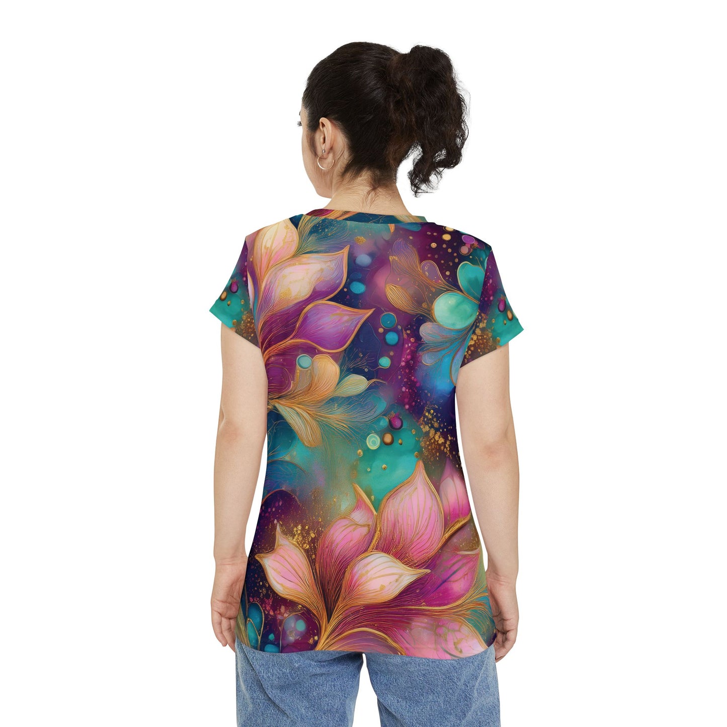 Camisa Poly-Span con estampados florales