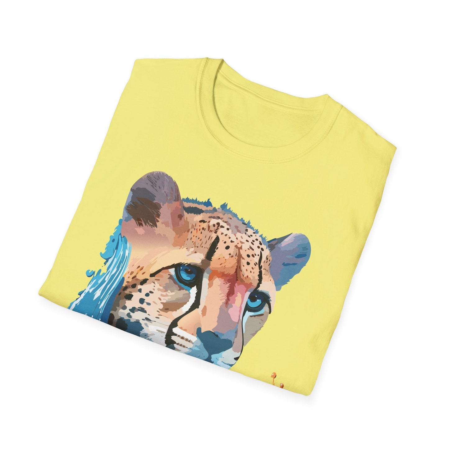 Cheetah Shirt Unisex Tee Softstyle Gildan 64000 100 Percent Ring Spun Cotton