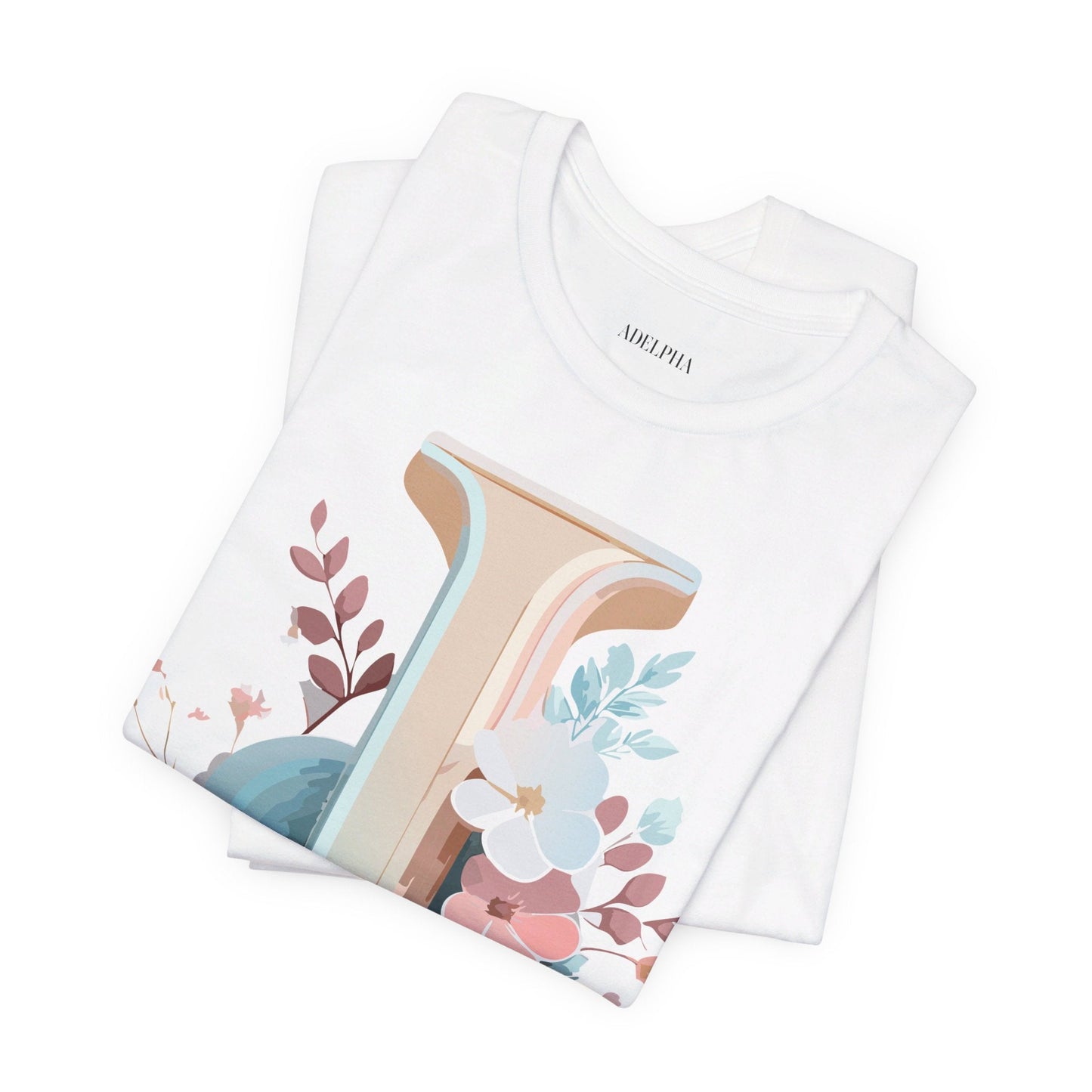 Letter J Shirt Graphic Tee For Unisex Style By Adelpha Vintage Inspired Art Tee Design