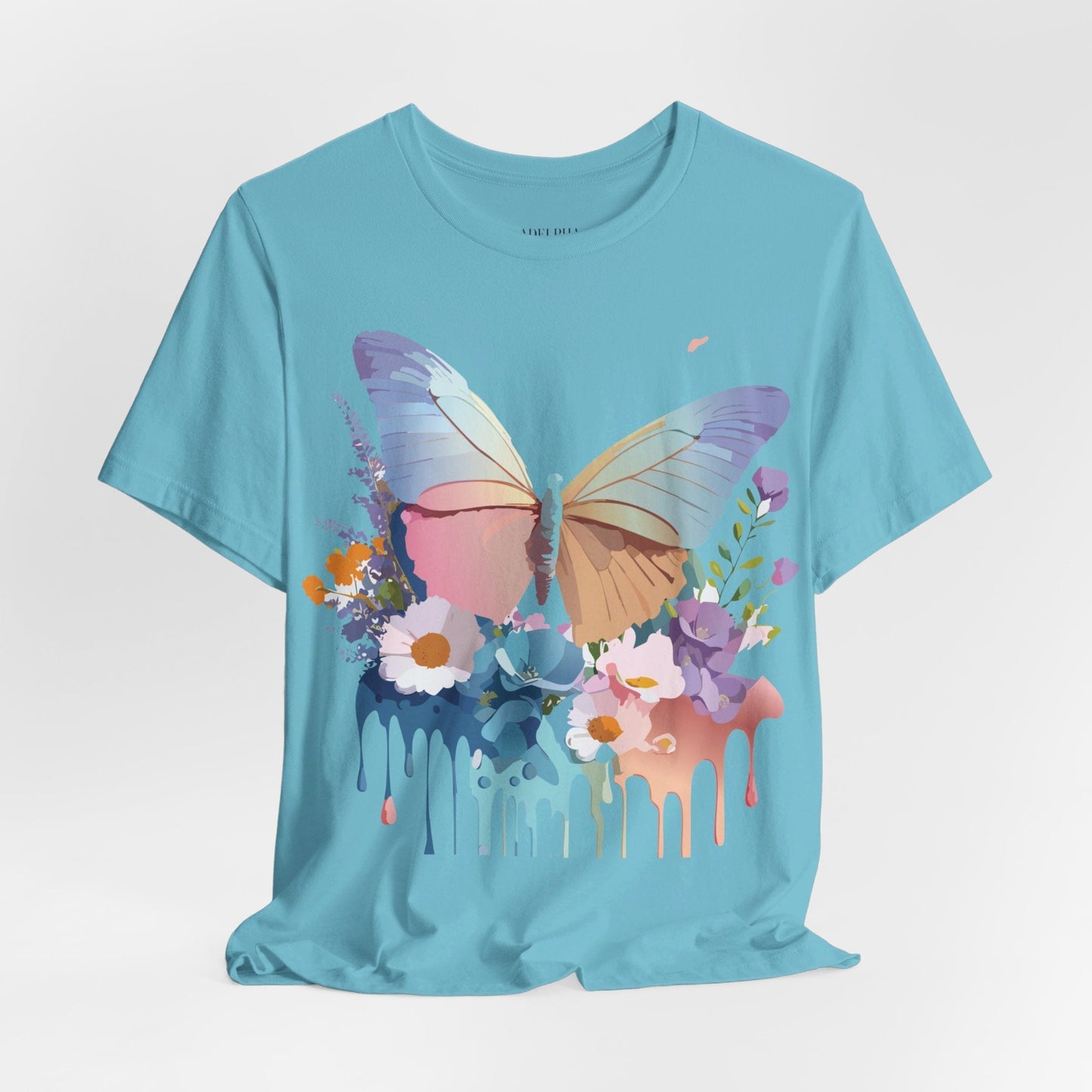 Butterfly Graphic Tee Unisex Vintage Inspired Art Design by Adelpha
