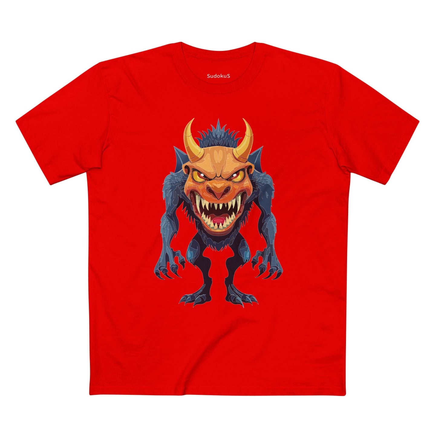Cartoon Monsters Graphic Unisex 100 Cotton Staple Tee 5