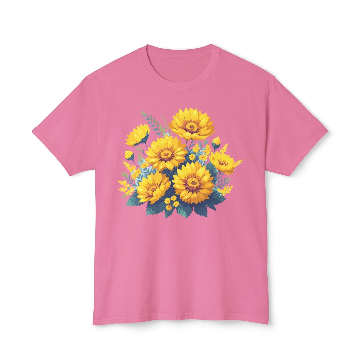 Floral T Shirt Vintage Flowers Unisex Art Print Tee 100 Percent Cotton Made In USA Floral Design